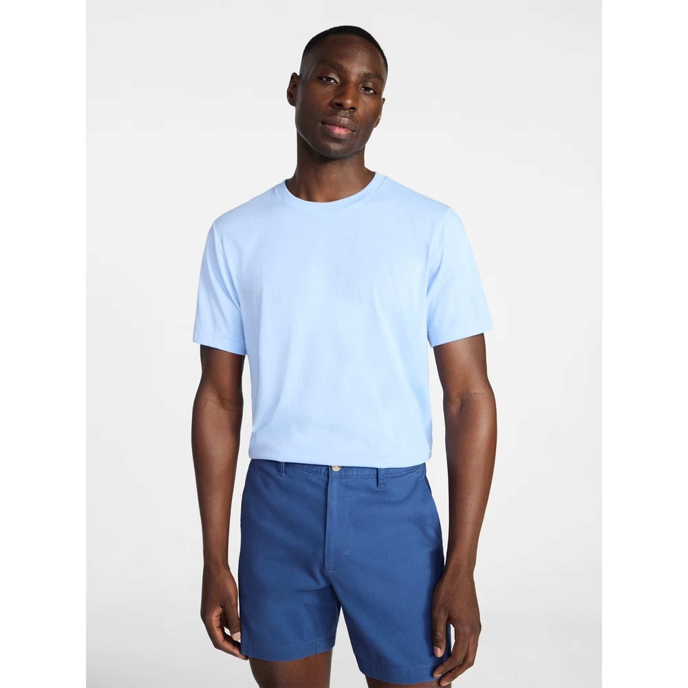 George Mens Moisture Wicking Crew Neck Tee Light Blue Small Small 34-36